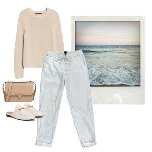 J. Crew | White linen drawstring pants